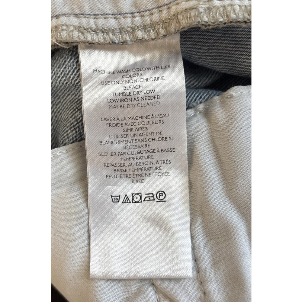 Anthropologie Pilcro Wide Leg Cropped Jeans Women's 32P Petite Blue Lightweight - Picture 10 of 11